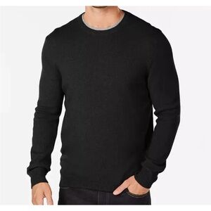 NWT Men’s Club Room Black V-Neck 100% Cashmere Sweater Sz Small Rtl $149 2-Ply